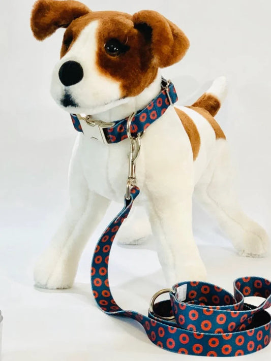 Phish Donut Dog Collar, Leash &/OR Keychain - Blue & Red